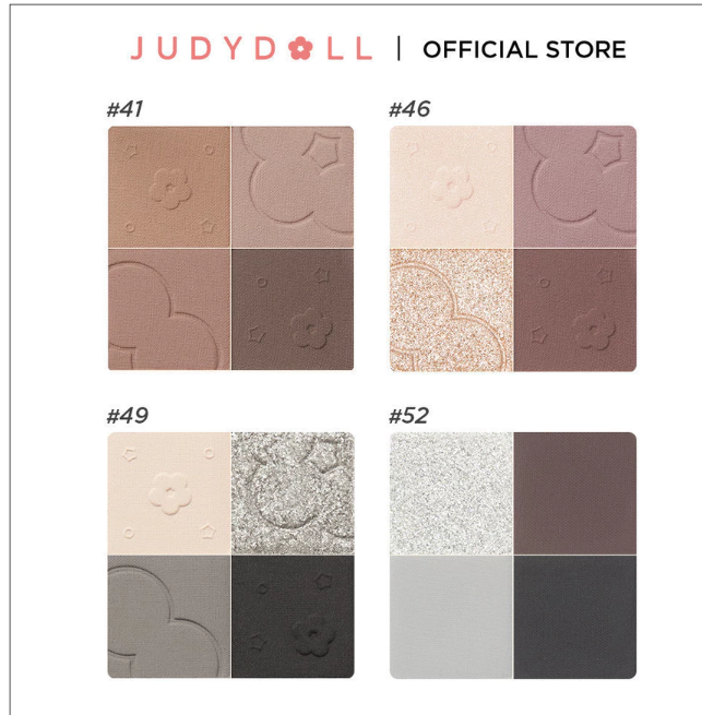 Bảng Phấn Mắt 4 Màu JUDYDOLL Eyeshadow Palette – Tông Màu Tự Nhiên, Lên Màu Chuẩn, Mịn Màng 4.8g