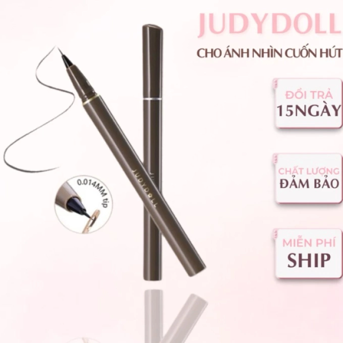 Bút Kẻ Mắt Nước JUDY.DOLL Nét Siêu Mảnh Chống Nước Lâu Trôi 0,014mm - Slim Liquid Eyeliner