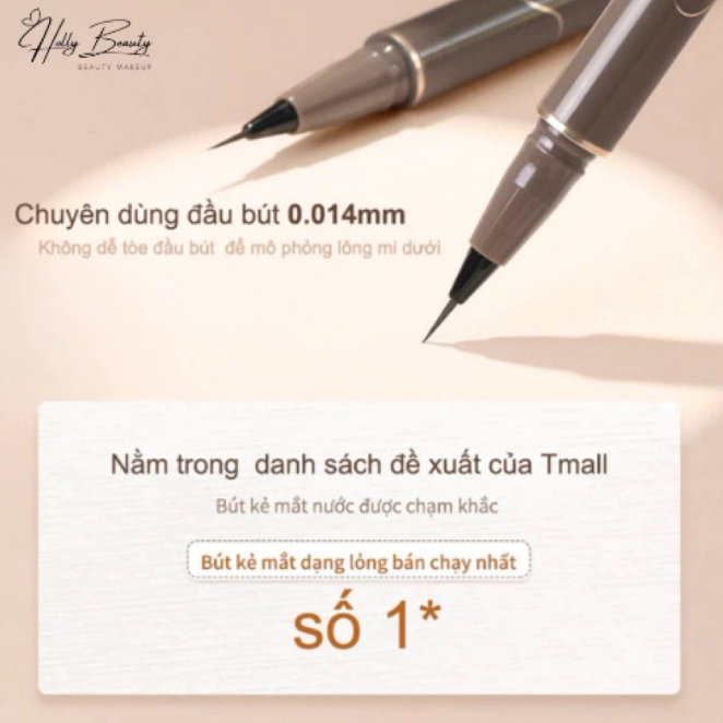 Bút Kẻ Mắt Nước JUDY.DOLL Nét Siêu Mảnh Chống Nước Lâu Trôi 0,014mm - Slim Liquid Eyeliner